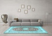 Machine Washable Persian Light Blue Traditional Rug in a Living Room, wshtr4701lblu