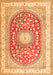 Serging Thickness of Machine Washable Persian Orange Traditional Area Rugs, wshtr4701org