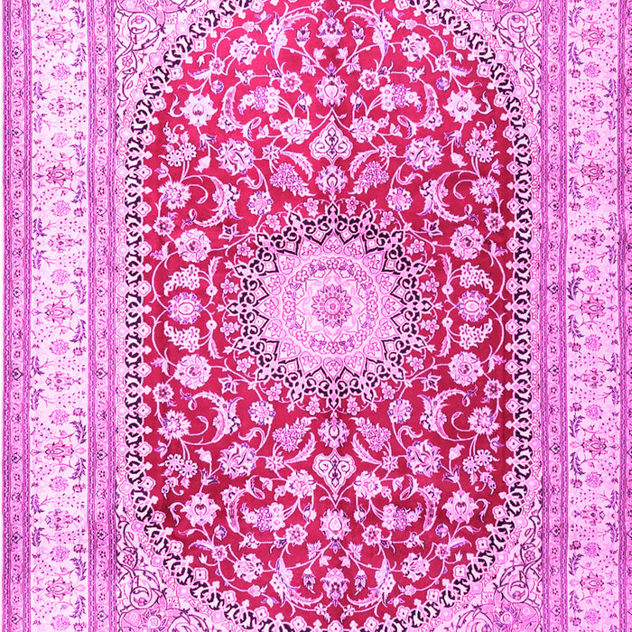 Machine Washable Persian Pink Traditional Rug, wshtr4701pnk
