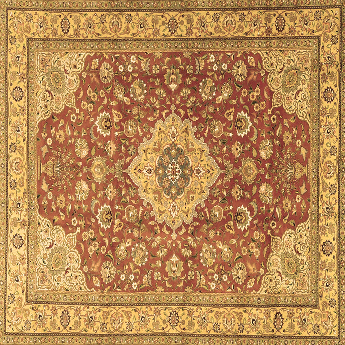 Square Persian Brown Traditional Rug, tr4702brn
