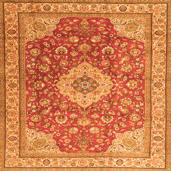 Serging Thickness of Persian Orange Traditional Rug, tr4702org