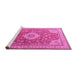 Sideview of Machine Washable Persian Pink Traditional Rug, wshtr4702pnk