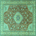Square Persian Turquoise Traditional Rug, tr4702turq
