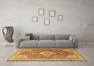 Machine Washable Persian Brown Traditional Rug in a Living Room,, wshtr4702brn