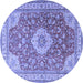 Round Persian Blue Traditional Rug, tr4702blu