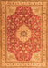 Serging Thickness of Machine Washable Persian Orange Traditional Area Rugs, wshtr4702org