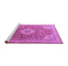 Sideview of Machine Washable Persian Purple Traditional Area Rugs, wshtr4702pur