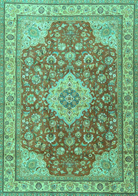 Persian Turquoise Traditional Rug, tr4702turq