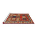 Sideview of Machine Washable Traditional Peru Brown Rug, wshtr4703