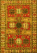 Machine Washable Persian Yellow Traditional Rug, wshtr4703yw