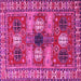 Square Persian Pink Traditional Rug, tr4703pnk