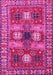 Machine Washable Persian Pink Traditional Rug, wshtr4703pnk