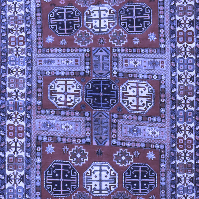 Machine Washable Persian Blue Traditional Rug, wshtr4703blu