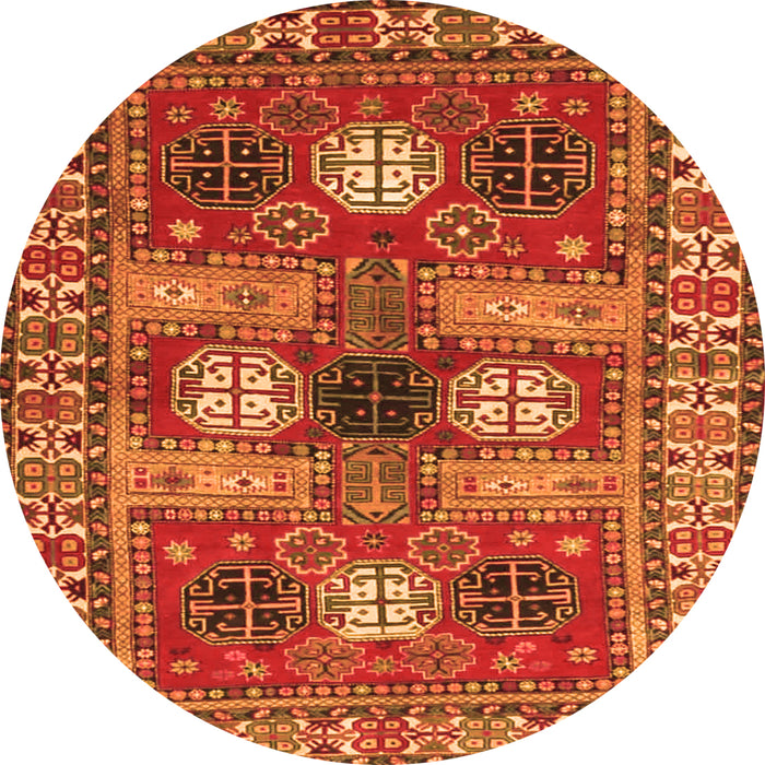 Square Persian Orange Traditional Rug, tr4703org