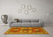 Machine Washable Persian Yellow Traditional Rug in a Living Room, wshtr4703yw