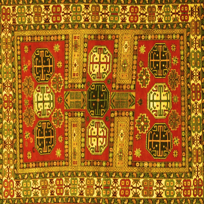 Square Persian Yellow Traditional Rug, tr4703yw