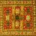 Square Persian Yellow Traditional Rug, tr4703yw