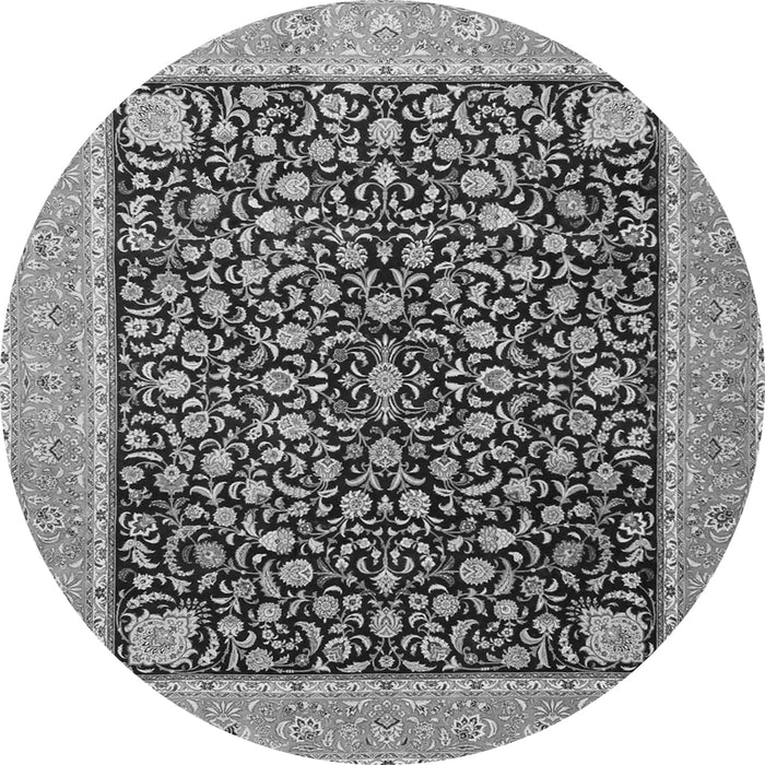 Machine Washable Persian Gray Traditional Rug, wshtr4704gry
