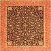 Serging Thickness of Persian Orange Traditional Rug, tr4704org