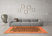 Machine Washable Persian Orange Traditional Area Rugs in a Living Room, wshtr4704org