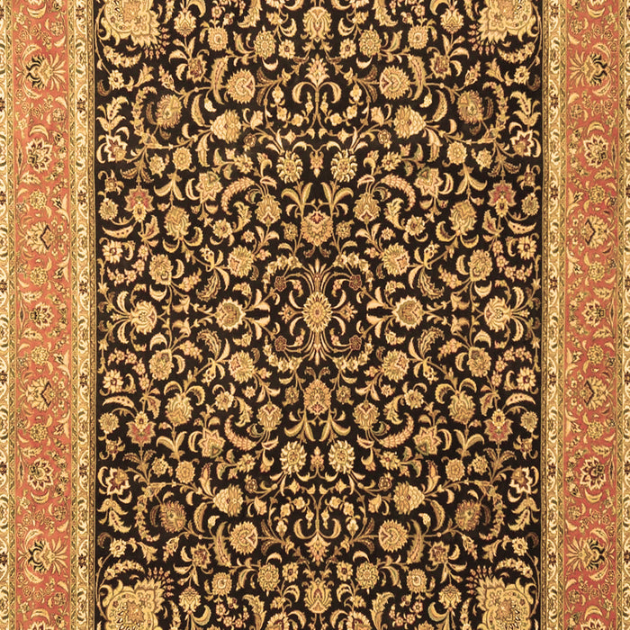 Machine Washable Persian Brown Traditional Rug, wshtr4704brn