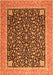 Serging Thickness of Machine Washable Persian Orange Traditional Area Rugs, wshtr4704org