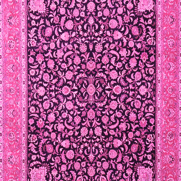 Machine Washable Persian Pink Traditional Rug, wshtr4704pnk