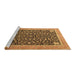 Sideview of Machine Washable Persian Brown Traditional Rug, wshtr4704brn