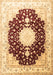 Medallion Brown Traditional Rug, tr4705brn