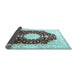 Sideview of Medallion Light Blue Traditional Rug, tr4705lblu