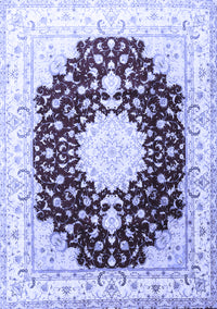 Medallion Blue Traditional Rug, tr4705blu