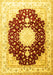 Medallion Yellow Traditional Rug, tr4705yw