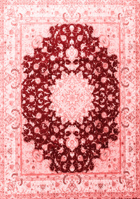 Medallion Red Traditional Rug, tr4705red