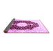 Sideview of Medallion Purple Traditional Rug, tr4705pur