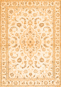 Medallion Orange Traditional Rug, tr4706org