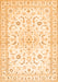 Medallion Orange Traditional Rug, tr4706org