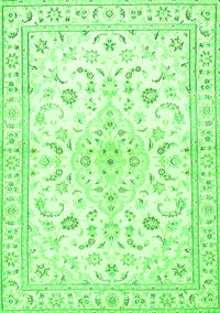 Medallion Green Traditional Rug, tr4706grn