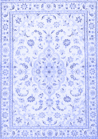 Medallion Blue Traditional Rug, tr4706blu