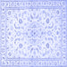 Square Medallion Blue Traditional Rug, tr4706blu