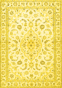 Medallion Yellow Traditional Rug, tr4706yw