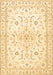 Machine Washable Medallion Brown Traditional Rug, wshtr4706brn