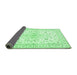 Sideview of Medallion Emerald Green Traditional Rug, tr4706emgrn