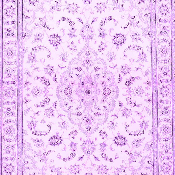 Machine Washable Medallion Purple Traditional Area Rugs, wshtr4706pur