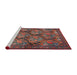 Sideview of Machine Washable Traditional Dark Almond Brown Rug, wshtr4707