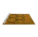 Sideview of Machine Washable Persian Yellow Traditional Rug, wshtr4707yw