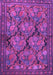 Machine Washable Persian Purple Traditional Area Rugs, wshtr4707pur