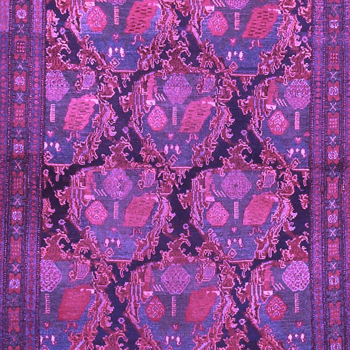 Machine Washable Persian Purple Traditional Area Rugs, wshtr4707pur