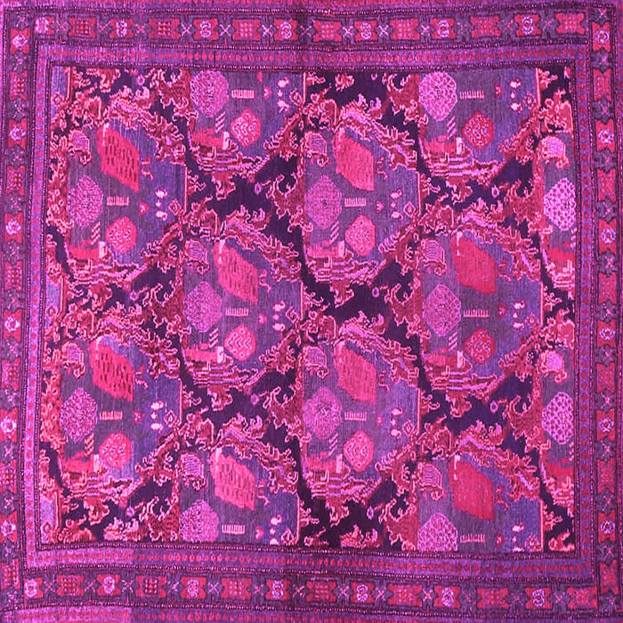 Square Persian Pink Traditional Rug, tr4707pnk