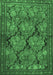 Machine Washable Persian Emerald Green Traditional Area Rugs, wshtr4707emgrn