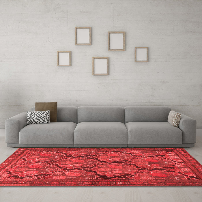 Traditional Red Washable Rugs